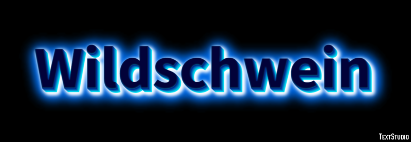 Wildschwein Texteffekt