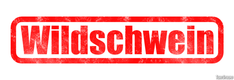 Wildschwein Tekst effect