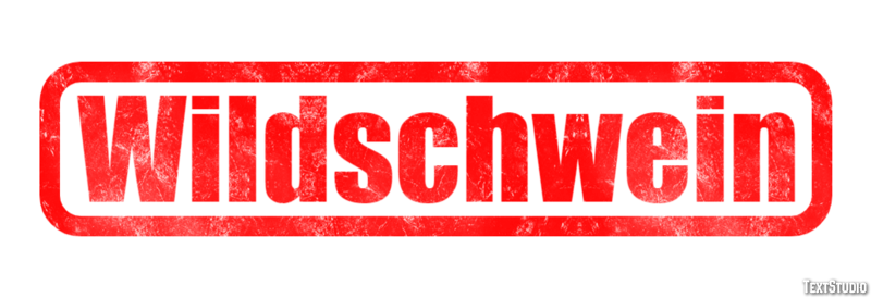Wildschwein Texteffekt