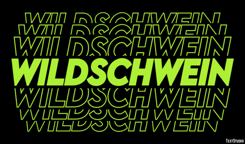 Wildschwein Tekst effect