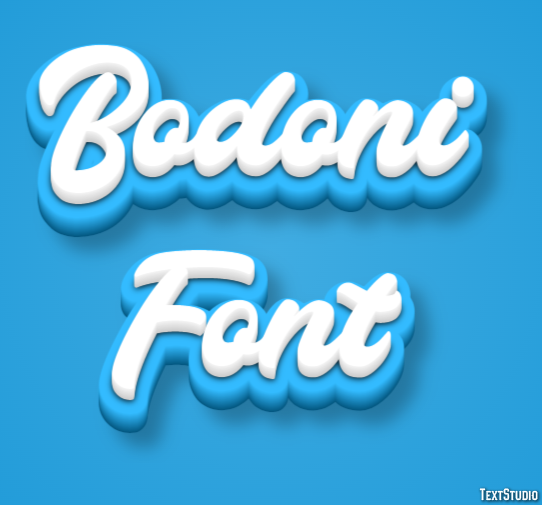Bodoni Font Efecto de Texto