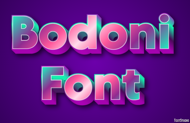 Bodoni Font Efecto de Texto