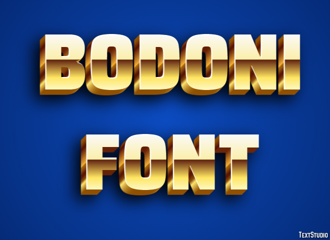 Bodoni Font Эффект текста