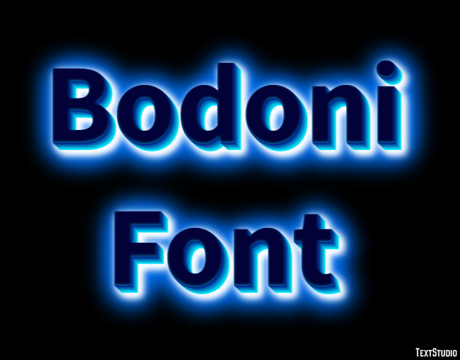 Bodoni Font Эффект текста