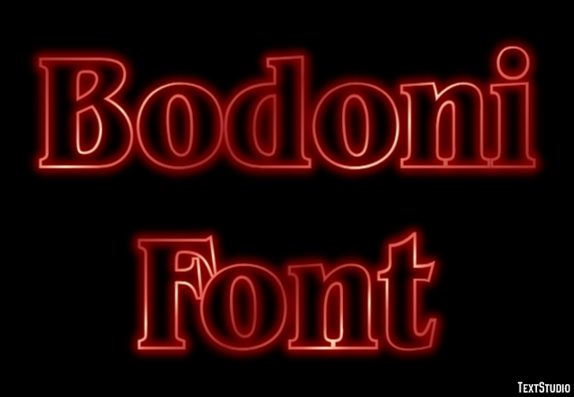 Bodoni Font Efecto de Texto