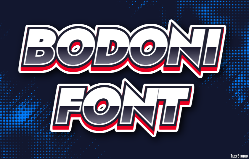 Bodoni Font Text Effect