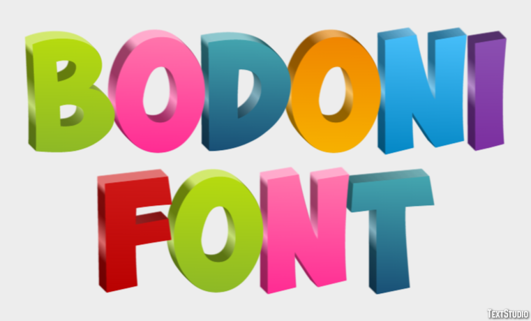 Bodoni Font Efecto de Texto