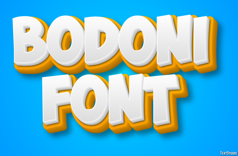 Bodoni Font Efecto de Texto