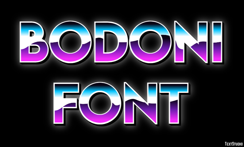 Bodoni Font Text Effect