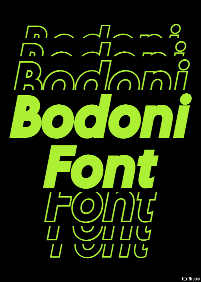 Bodoni Font Text Effect