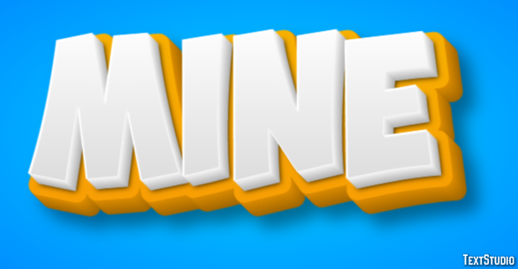 Mine Text Effect
