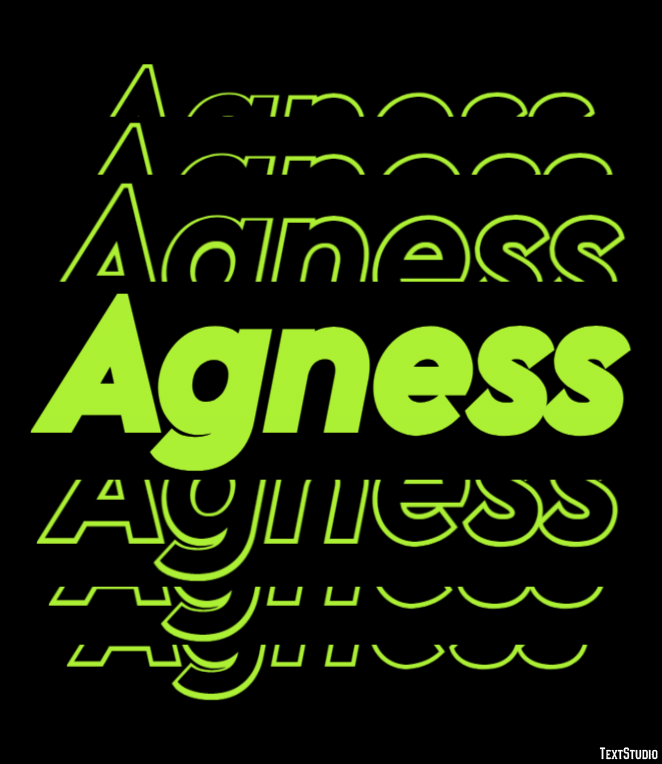 Agness Efecto de texto
