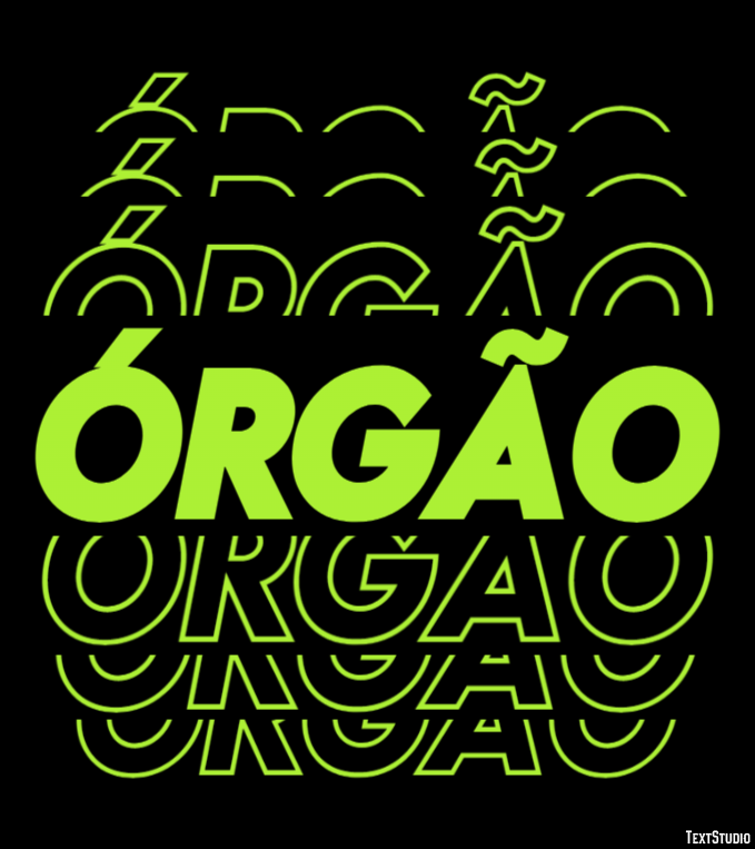 Órgão Efeito de texto