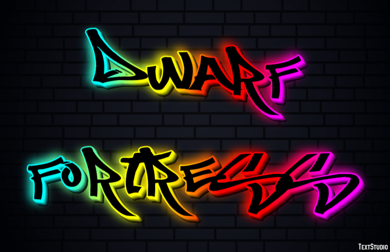 Dwarf Fortress Efecto de Texto
