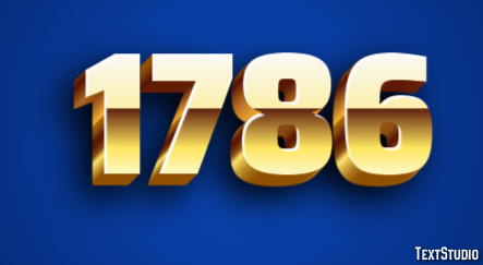 1786 Text Effect