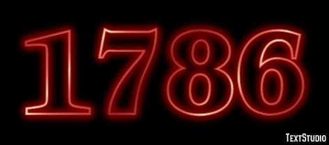 1786 Text Effect