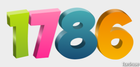 1786 Text Effect