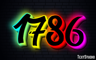 1786 Text effect