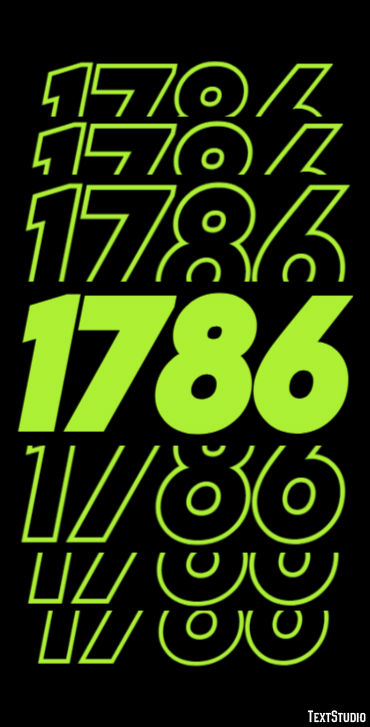 1786 Text Effect