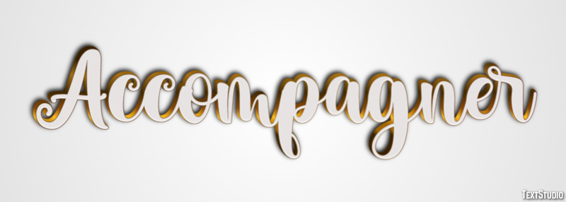 Accompagner Text effect