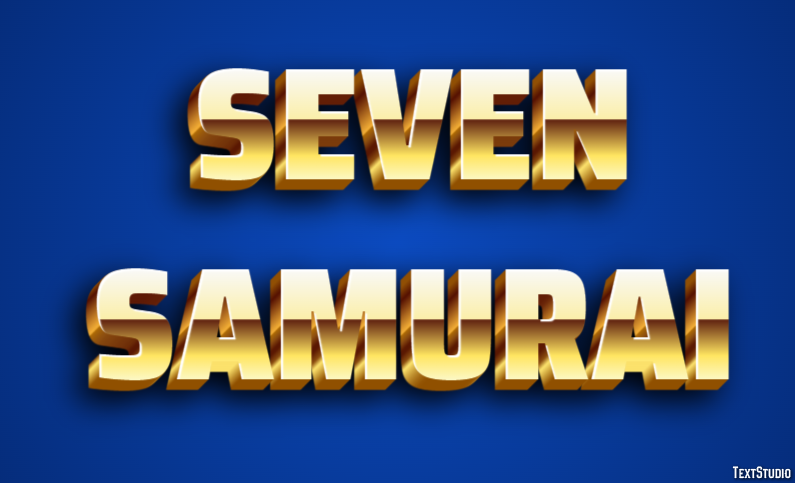 Seven Samurai Tekst Effect