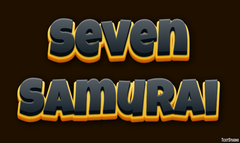 Seven Samurai Text effect