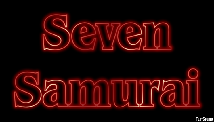 Seven Samurai Efeito de texto