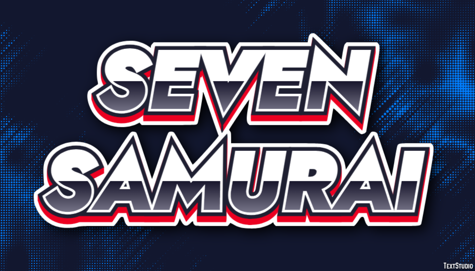 Seven Samurai Text effect