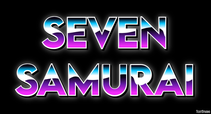 Seven Samurai Text effect