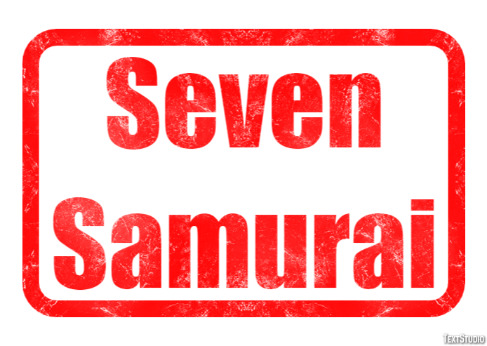 Seven Samurai Text effect