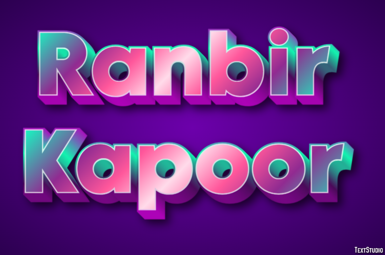 Ranbir Kapoor Texteffekt