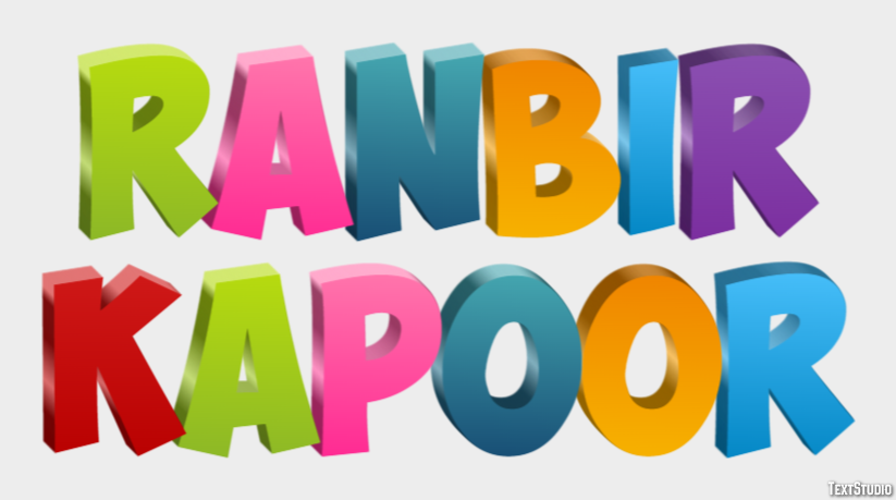 Ranbir Kapoor Texteffekt