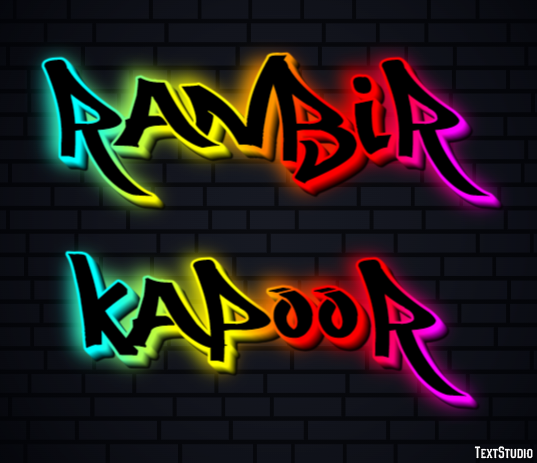 Ranbir Kapoor Efeito de texto