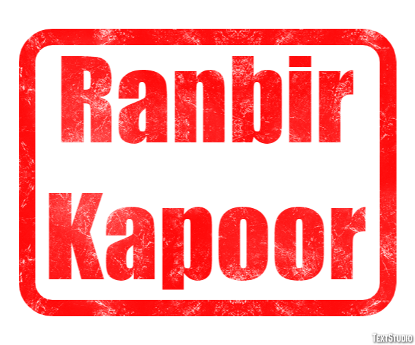 Ranbir Kapoor Texteffekt