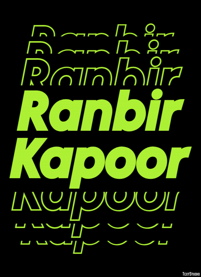 Ranbir Kapoor Efeito de texto