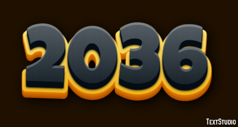2036 Text effect