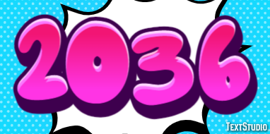 2036 Text effect