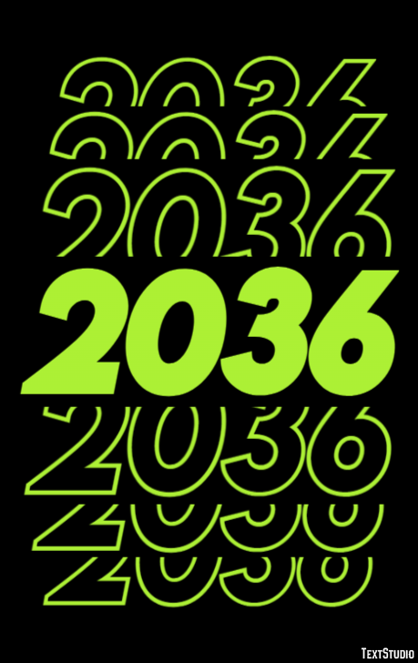 2036 Text effect