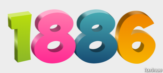 1886 Text Effect