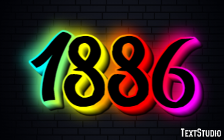 1886 Efecto de texto