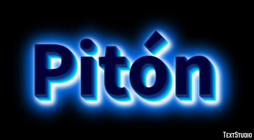 Pitón Efecto de Texto