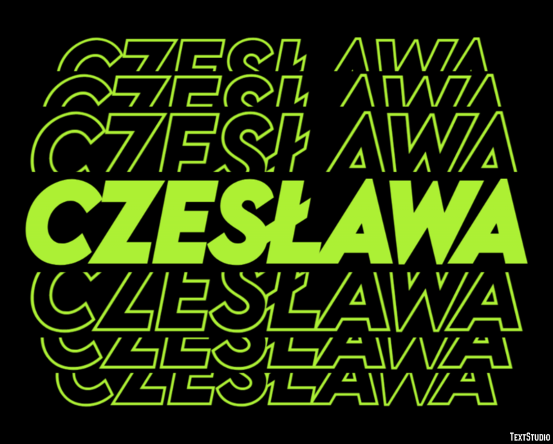 Czesława Efeito de texto