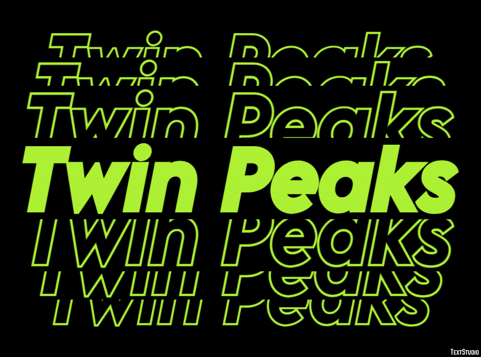 Twin Peaks Efeito de texto