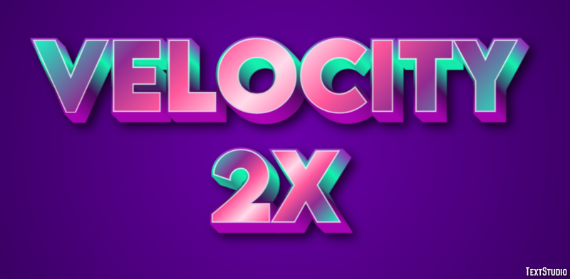 Velocity 2X Effetto testo
