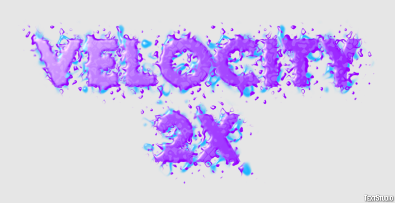 Velocity 2X Effetto testo
