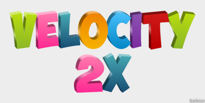 Velocity 2X Effetto testo