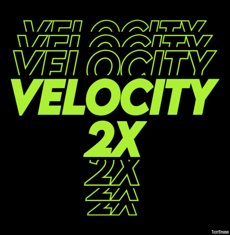 Velocity 2X Effetto testo
