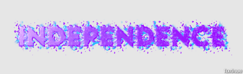 Independence Efecto de Texto