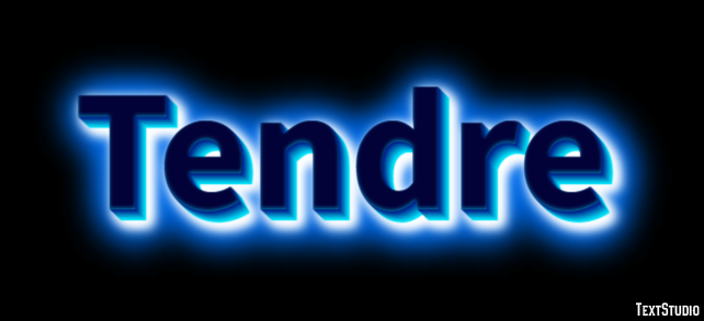 Tendre Effet de texte