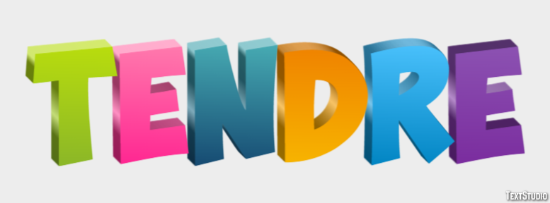 Tendre Effet de texte